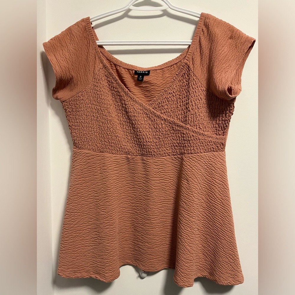 Torrid size 0 peplum shirt